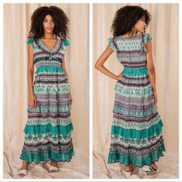 Anthropologie Dresses & Skirts - NWT Anthropologie RAGA Boho Gypsy Tiered Maxi Dress M Festival Ruffle Caravan